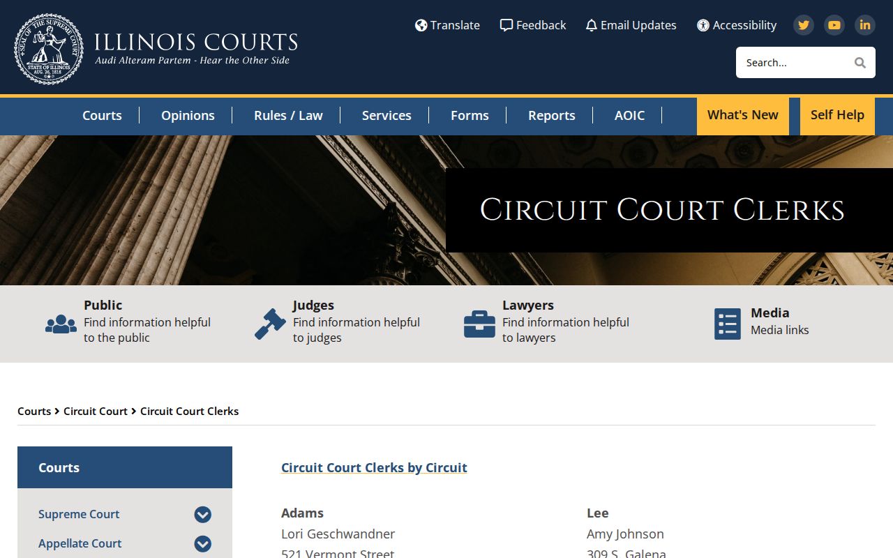 Whiteside County criminal court case clerk access