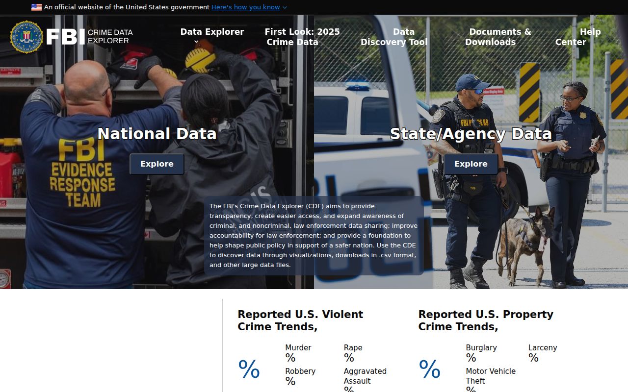 Rock Falls criminal records FBI agency crime data source