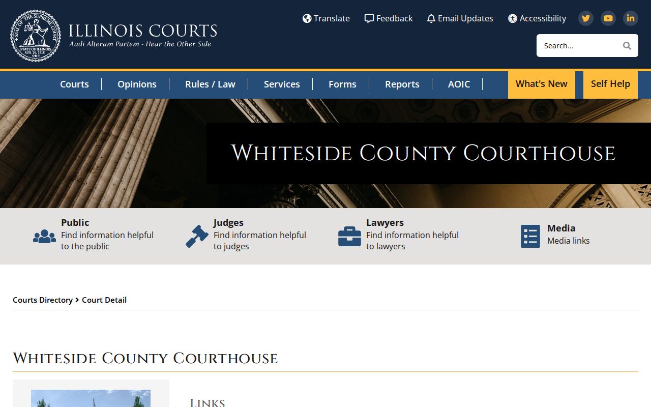 Whiteside County courthouse criminal record access